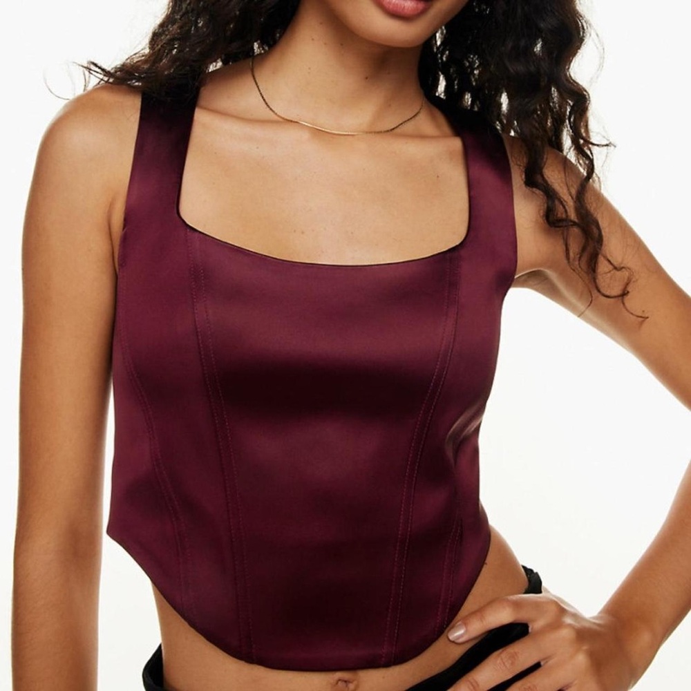 Aritzia Shiloh Satin Bustier Top size XS
